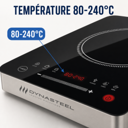Induktionskochplatte Pro 2500 W — 80-240°C, Digital