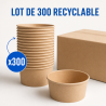 Kraft Salatschüssel 750 ml Ø150 mm — Packung mit 300