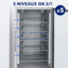 Positive Glas-Kühlschrank 650 L Umluftkühlung