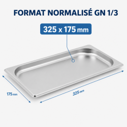 Gastro GN 1/3 Stainless Steel Pan 20 mm - Dishwasher Compatible