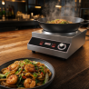 Induktionswok Pro 3500 W Edelstahl — Konkave Zone Ø227