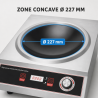 Wok Induction Pro 3500 W Stainless Steel — Concave Zone Ø227