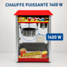 Professional Popcorn Machine 1400 W — Stainless Steel Kettle