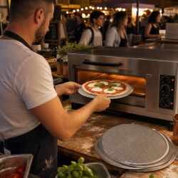 Perforiertes Pizzablech Ø 350 mm Aluminium — Pro