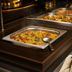Gastro GN 1/2 Stainless Steel Tray - 65 mm - 4 L - Pro Kitchen