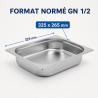 Bac Gastro GN 1/2 Inox - 65 mm - 4 L - Küche Pro
