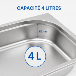 Bac Gastro GN 1/2 Inox - 65 mm - 4 L - Küche Pro