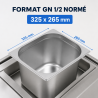 Bac Gastro GN 1/2 Inox Tiefe 200 mm 12,5 L