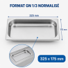 Bac Gastro GN 1/3 Stainless Steel 40 mm — 325 x 175 mm