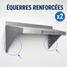 Stainless Steel Wall Shelf 800 x 300 mm with Backsplash