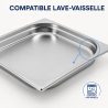 Bac Gastro GN 2/3 Inox — 40 mm, 3 L, Lave-Vaisselle