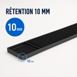 PVC-Bar-Matte 59 cm Schwarz — Abtropfgestell Theke CHR