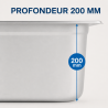 Gastro GN 2/3 Stainless Steel Pan 18 L - Depth 200 mm