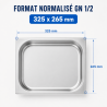 Bac Gastro GN 1/2 Inox - 40 mm - 2 L | Dynasteel