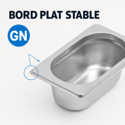 Gastro GN 1/9 Edelstahlbehälter - Tiefe 65 mm - 0,6 L