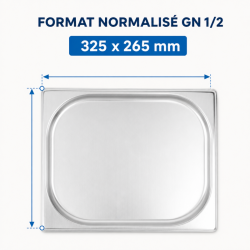 Bac Gastro GN 1/2 Stainless Steel - 20 mm - 1 L - Dynasteel