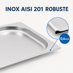 Bac Gastro GN 1/2 Stainless Steel - 20 mm - 1 L - Dynasteel
