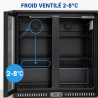 Arrière-Bar Réfrigéré 209 L 2 Portes Vitrées — Ventilé