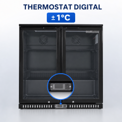 Arrière-Bar Réfrigéré 209 L 2 Portes Vitrées — Ventilé