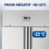 Negativer Schrank 1400 L Edelstahl 2 Türen GN 2/1 Belüftet
