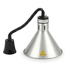 Lampe Chauffante Conique Argentée Dynasteel - Maintien des aliments chauds pour les professionnels de la restauration