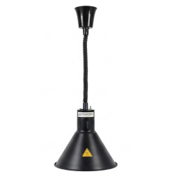Lampe Chauffante Conique Noire avec Ampoule - Dynasteel