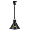 Lampe Chauffante Conique Noire avec Ampoule - Dynasteel
