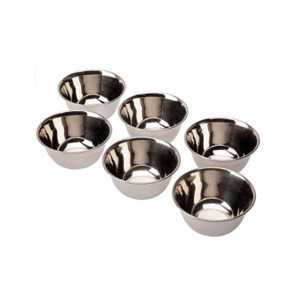 6 Small Stainless Steel Bowls