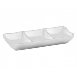 Triple Melamine Sauce Dish - 19 x 8 cm