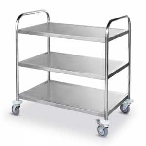 Chariot de Service Inox 3 Plateaux - Hendi