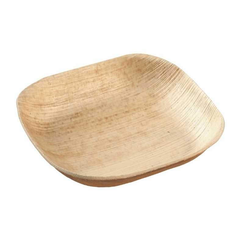 Square Palm Leaf Plate - 100 x 100 mm - Pack of 25 Eco-friendly