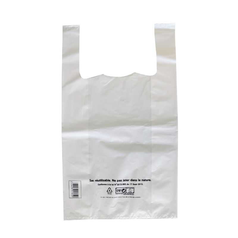 Reusable White Shoulder Bags - 10 L - Pack of 500