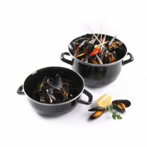 Enameled mussel pot - with lid - Brand HENDI - Fourniresto