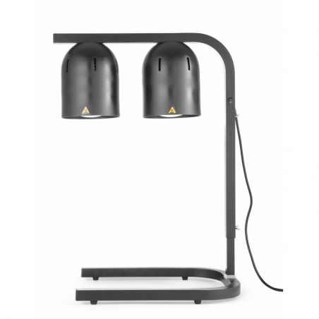 Portique Chauffe-plat Noir avec 2 Lampes Infrarouges