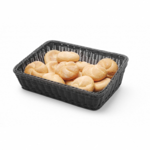 Rectangular Grey Bread Basket - 400 x 300 mm