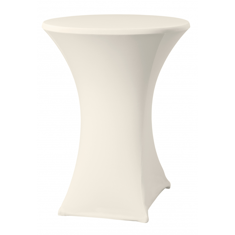 Housse pour Table Haute Crème - 850 mm de Diamètre