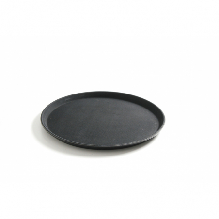 Plateau Rond en Polypropylène - Noir - 360 mm de Diamètre - Marque HENDI