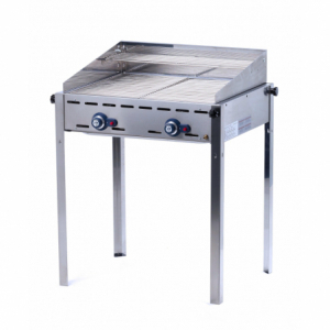 Professioneller Gasgrill Green Fire mit 2 Brennern - Marke HENDI