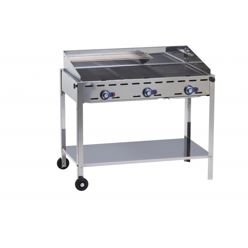 Professioneller Gasgrill Green Fire - 3 Brenner - HENDI