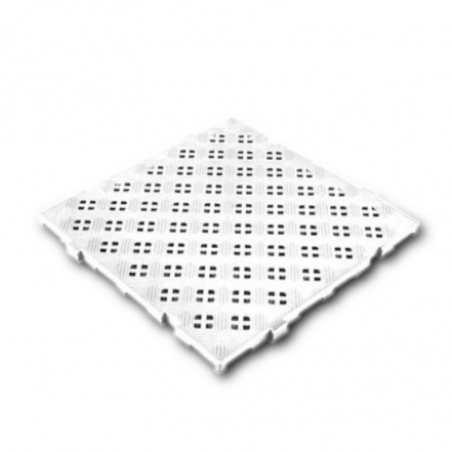 Grating 50 x 50 cm thickness 2.2 cm - Non-Slip Clickable - White