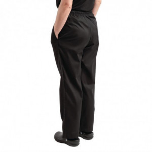 Mixed Easyfit Black Teflon Treated Kitchen Pants - Size XS - Whites Chefs Clothing - Fourniresto