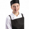 Kochmütze Schwarz aus Polycotton - Größe L 61 cm - Whites Chefs Clothing - Fourniresto