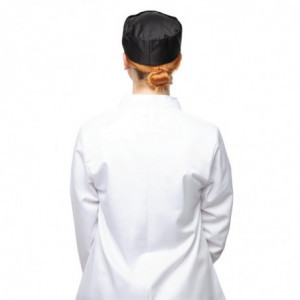 Kochmütze Schwarz aus Polycotton - Größe L 61 cm - Whites Chefs Clothing - Fourniresto