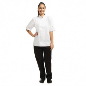 Unisex White Short Sleeve Vegas Kitchen Jacket - Size S - Whites Chefs Clothing - Fourniresto