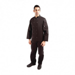 Veste De Cuisine Mixte Noire À Manches Longues Vegas - Taille XXL - Whites Chefs Clothing