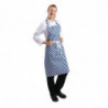 Latzschürze mit blau-weißem Karomuster aus Polycotton 710 x 970 mm - Whites Chefs Clothing - Fourniresto