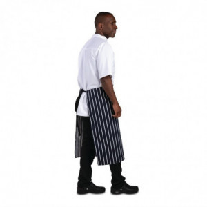 Blue and White Striped Kitchen Apron 760 x 920 mm - Whites Chefs Clothing - Fourniresto