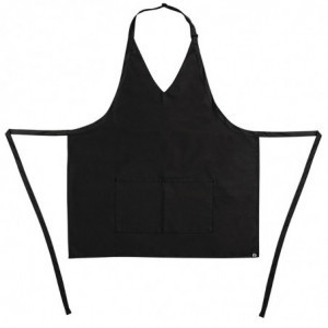 Schürze Latzschürze Tuxedo Schwarz aus Polycotton 698 x 838 mm - Chef Works - Fourniresto