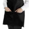 Schürze Latzschürze Tuxedo Schwarz aus Polycotton 698 x 838 mm - Chef Works - Fourniresto