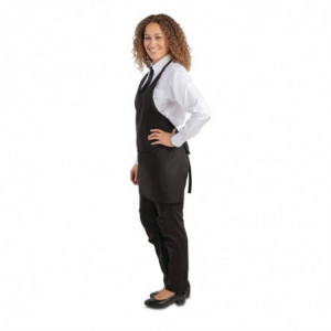 Kellnerschürze mit V-Ausschnitt in Schwarz aus Polycotton 838 x 698 mm - Whites Chefs Clothing - Fourniresto